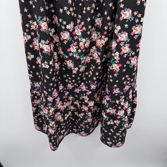 Rosie Pope Serena Black Multicolor Floral Off the Shoulder Maternity Dress Sz M - Picture 4 of 9